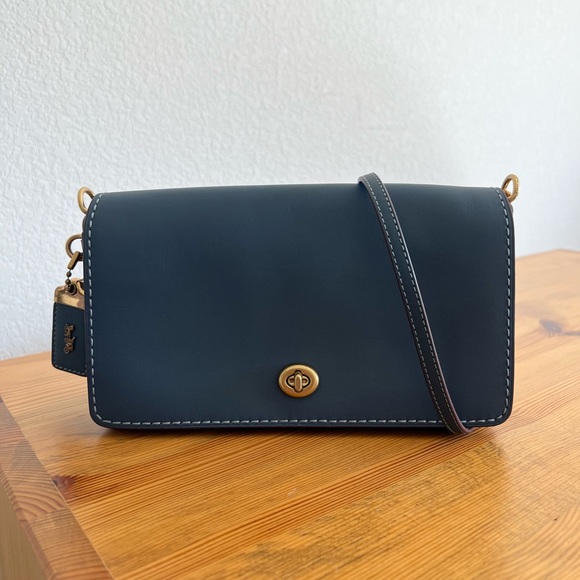 Coach Handbags - Coach Dinky 1941 Blue Leather Crossbody